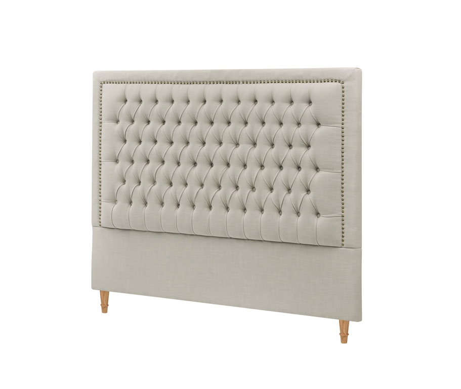 Beverley Beige Linne - Sänggavel