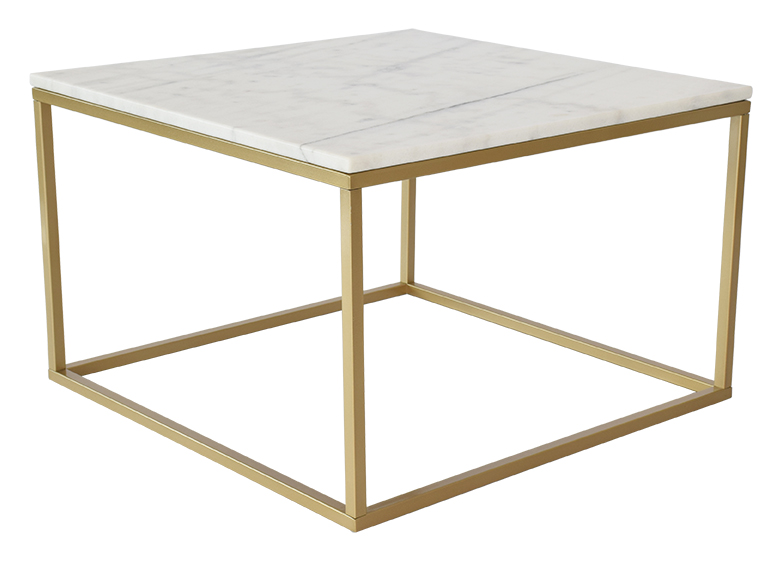 Carrara Mässing - Marmor Soffbord
