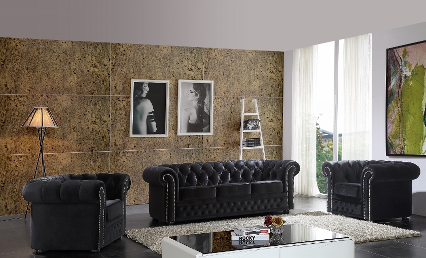 Chesterfield New England Svart Sammet (840x510)