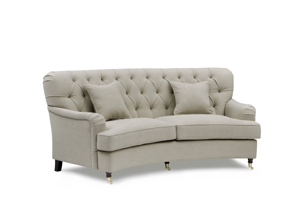 Howard Style 3,5 Sits Svängd Beige – Tygsoffa