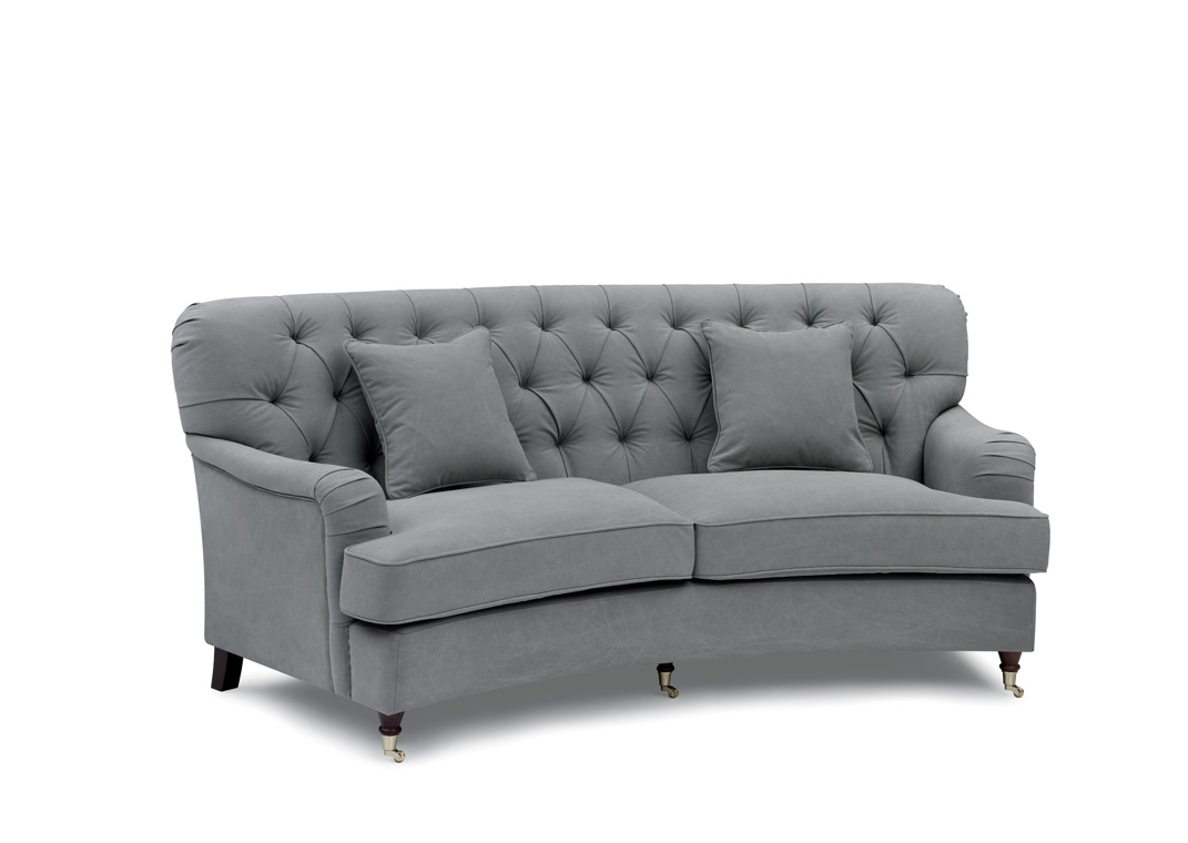 Howard Style 3,5 Sits Svängd Grå – Tygsoffa