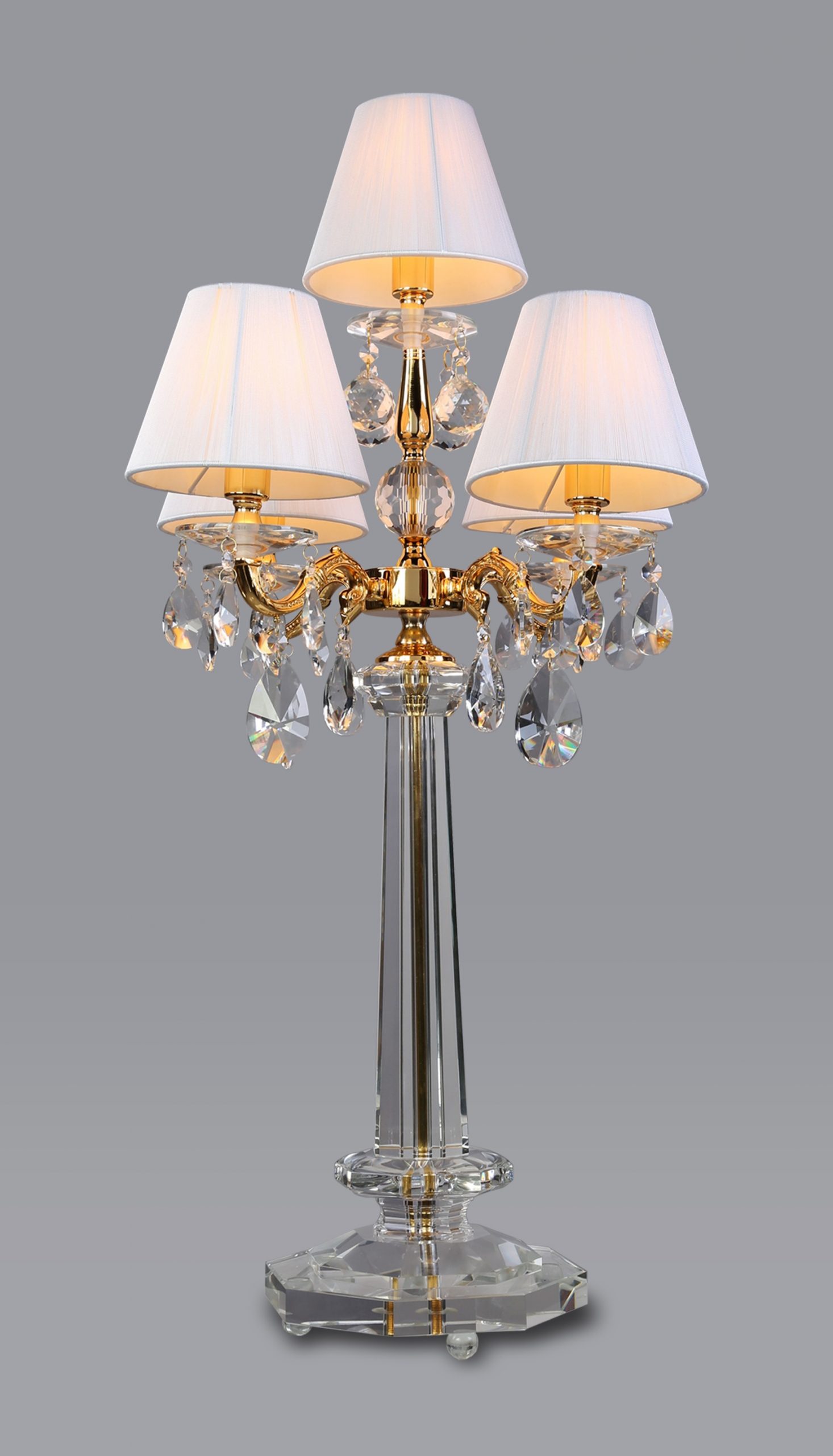 Kandelaber Guld Kristall - Bordslampa