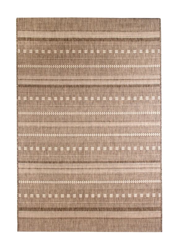Sisal Stripe Taupe - Flatvävdmatta (575x800)