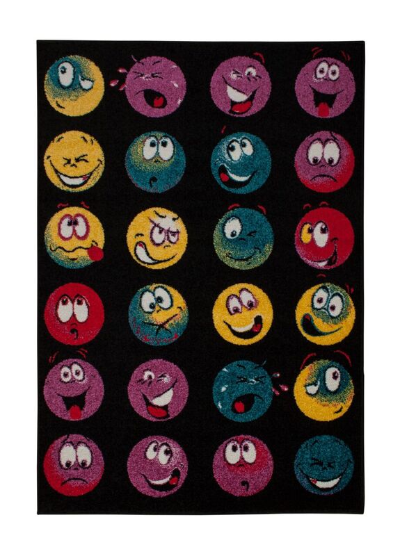 Smiley Svart - Barnmatta