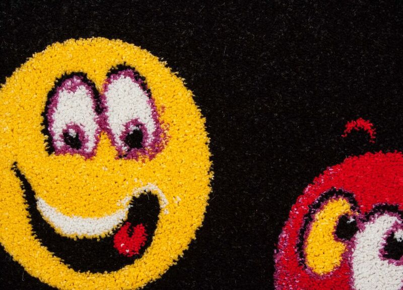 Smiley Svart - Barnmatta