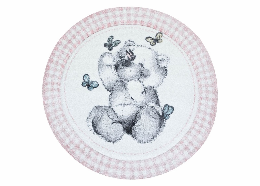 nallebjorn-rosa-rund-barnmatta